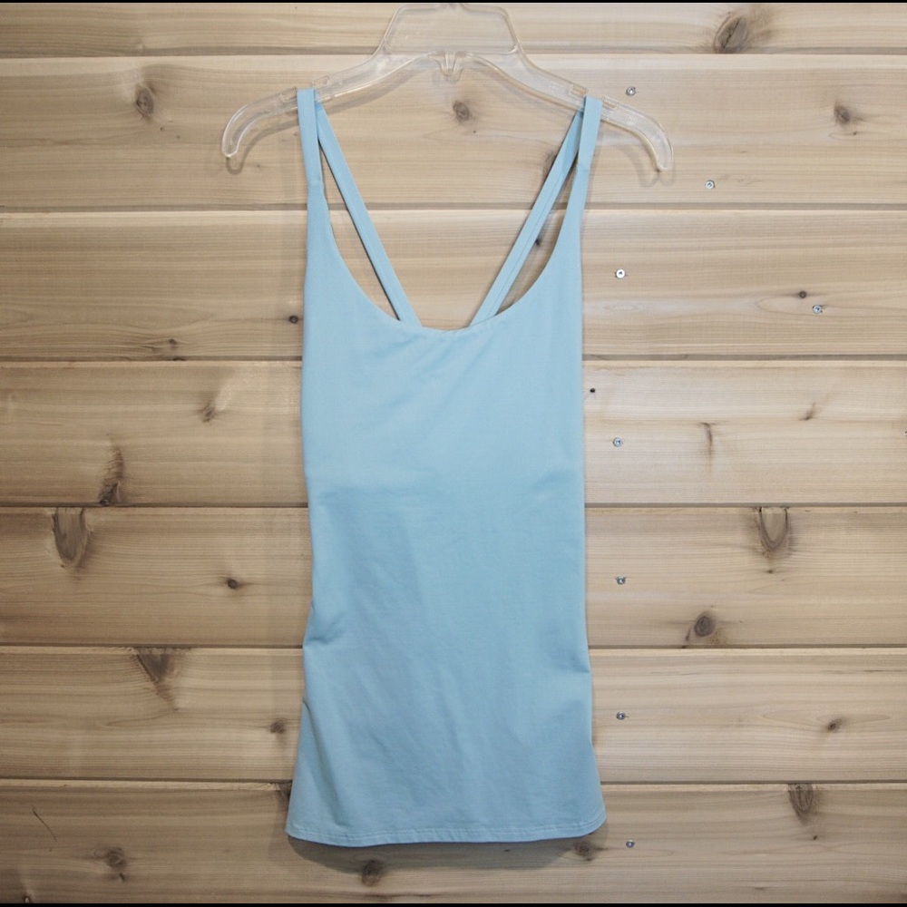 Montiel Blue Athletic Tank S, fits tight, VGUC